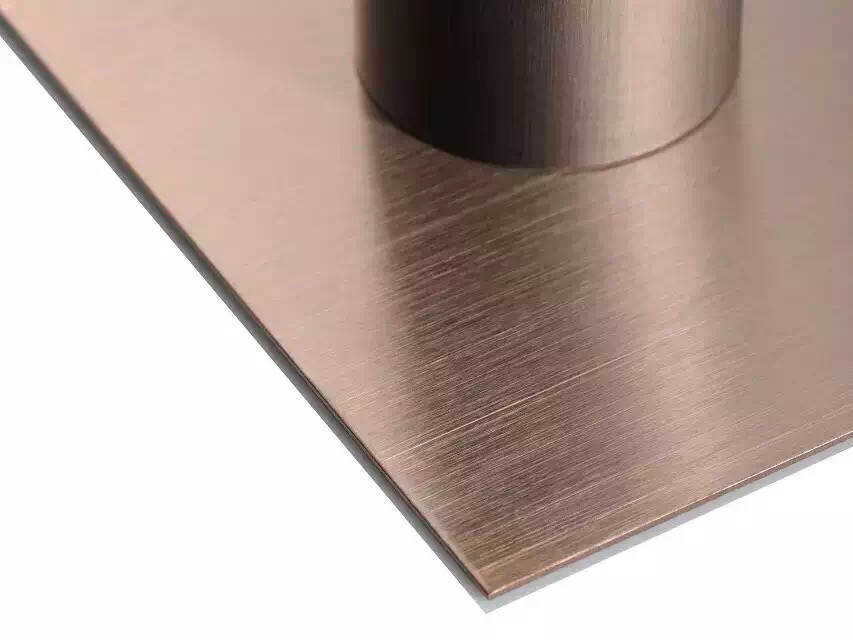 Rose Golden Hairline Stainless Steel Sheet